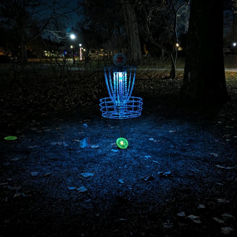 Impact resistant disc golf LED light