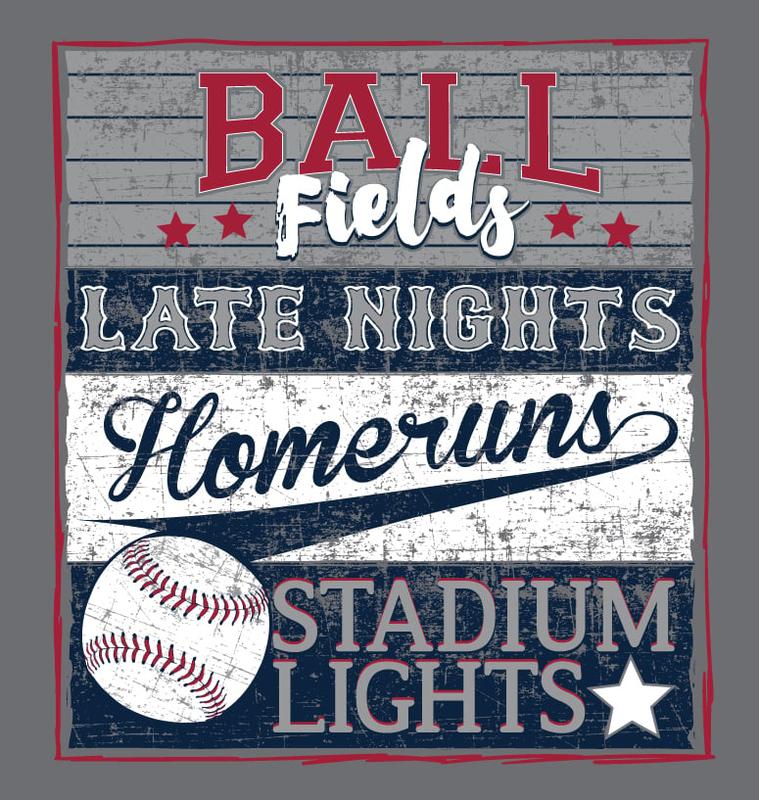 Sports Baseball Rugged South Ball Fields T-Shirt