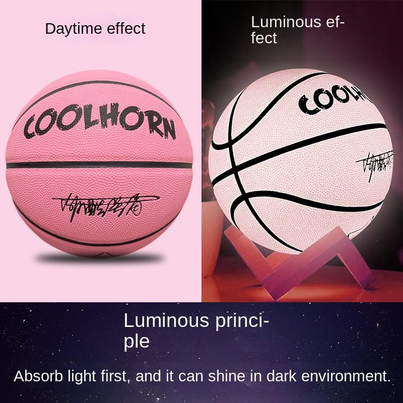 Luminous Basketball, PU Soft Leather Outdoor Wear-resistant Non-slip Basketball