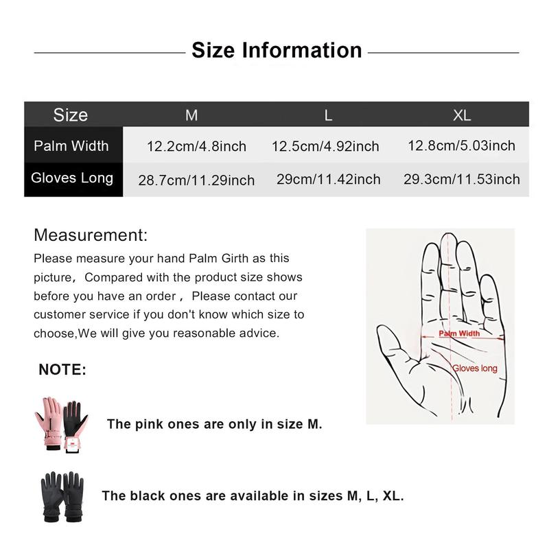 Winter Ski Gloves, 1 Pair Warm Gloves for Outdoor Sports, Thickened Non-slip & Waterproof Touchscreen Wrist Lengthened Cycling Ski Gloves, Christmas Gift