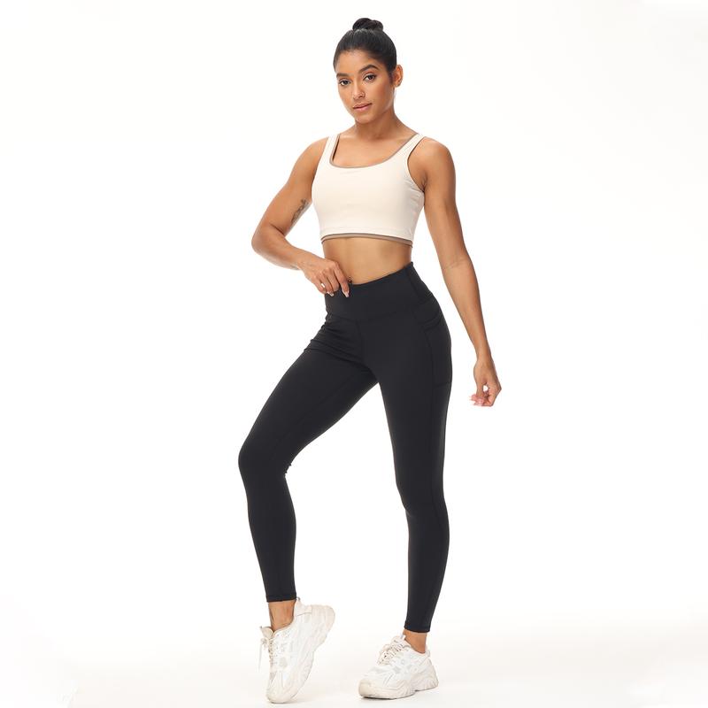 High Waisted Leggings for Women - No See Through Tummy Control Cycling Workout Yoga Pants with Pockets