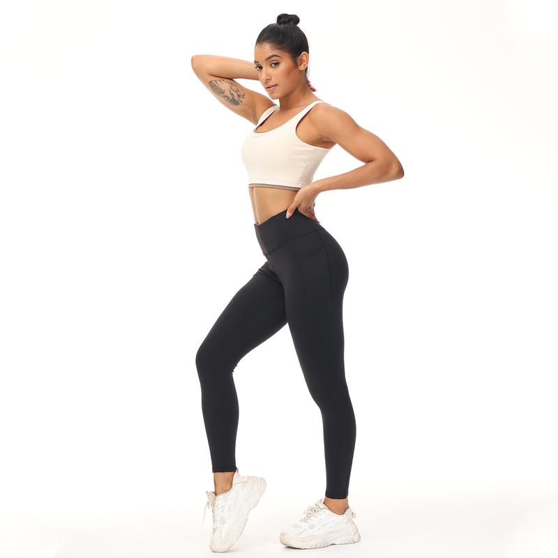 High Waisted Leggings for Women - No See Through Tummy Control Cycling Workout Yoga Pants with Pockets