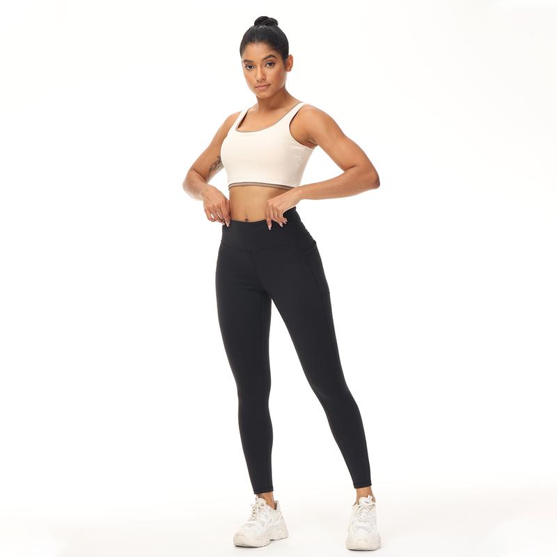 High Waisted Leggings for Women - No See Through Tummy Control Cycling Workout Yoga Pants with Pockets