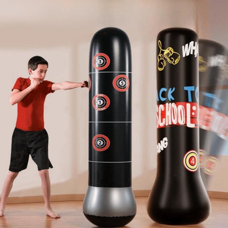 Inflatable Boxing Bag for Christmas Gift, Punching Bag with Pump, Boxing Column for Christmas, Boxing Training Equipment for Home Gym Workout, Birthday Gift