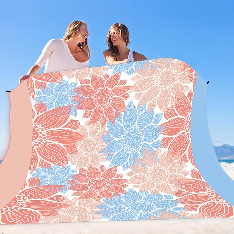 Portable Waterproof Floral Pattern Picnic Mat, Lightweight Sandproof Picnic Blanket, Outdoor Camping Hiking Picnic Supplies