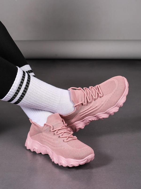 Unisex's Sporty Lace Up Running Shoes with Socks, Casual Comfortable Breathable Sneakers, Trendy All-match Sneakers for Daily Wear, Sports Shoes for Women & Men