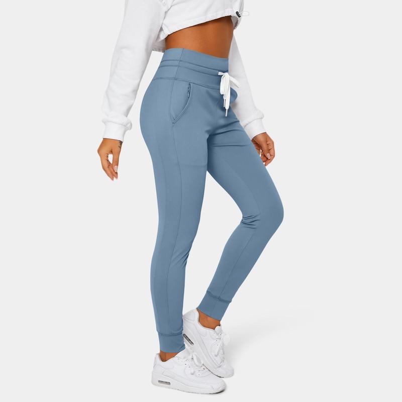 Halara Softlyzero™ Airy High Waisted Drawstring Side Pocket Plain Cool Touch Full Length Joggers-UPF50+