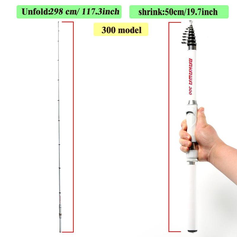 Telescopic Rock Fishing Rod, Spinning Carbon Fiber FRP Pesca Carp Feeder, Super Short Travel Portable Pole Tackle, Fishing Accessories