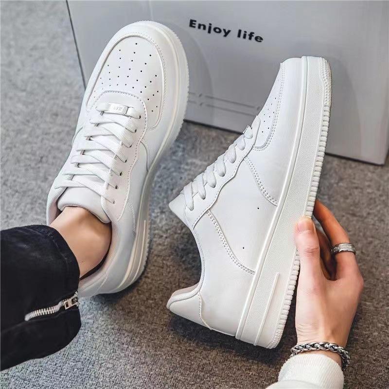 Board Shoes Air Force One Platform White Shoes Spring Leisure Breathable Sports All-Match Fashion Student Black Men's Shoes