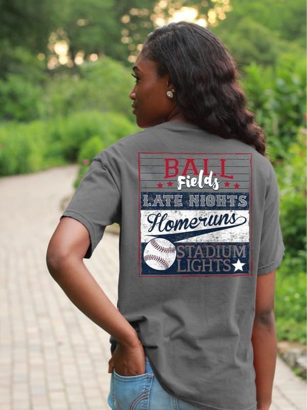 Sports Baseball Rugged South Ball Fields T-Shirt