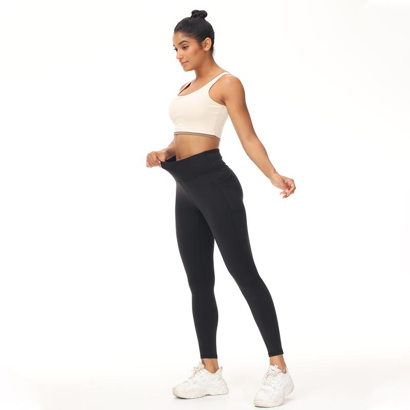 High Waisted Leggings for Women - No See Through Tummy Control Cycling Workout Yoga Pants with Pockets