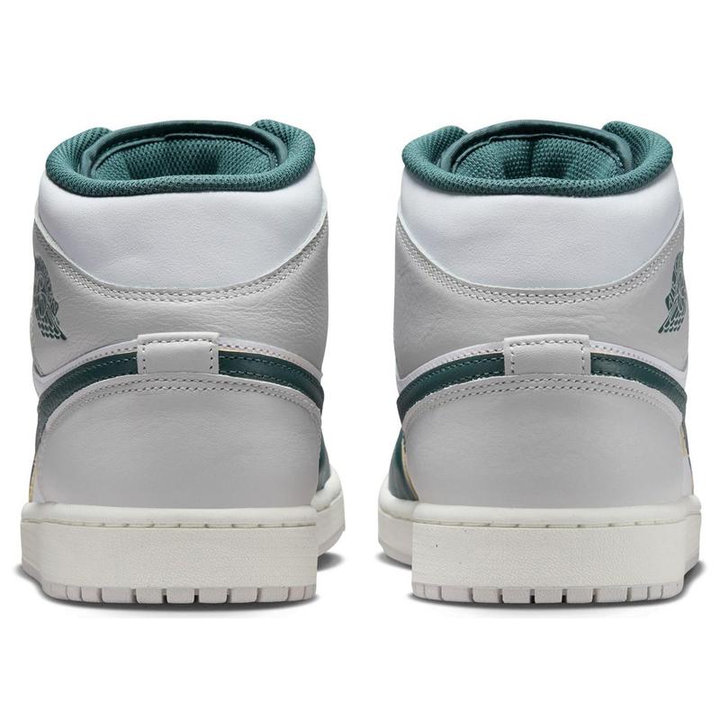 Men's Jordan 1 Mid SE White Oxidized Green-Sail (FQ7720 103)