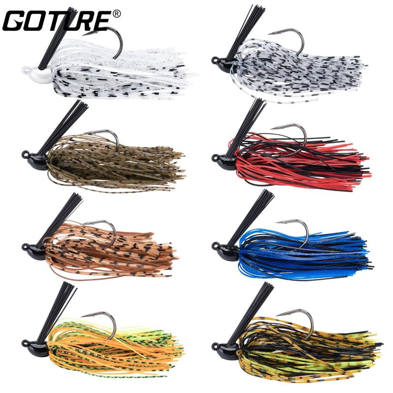 Fishing Lure with Tassel, 8 Counts set Buzzbaits Spinnerbaits Topwater Jigs Lures, Fishing Accessories for Freshwater Saltwater Bass Trout Pike