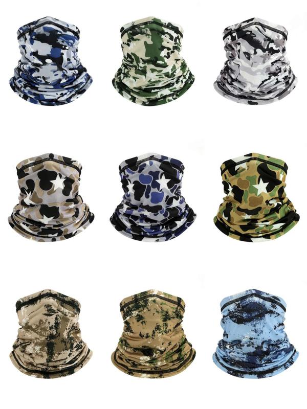 Camouflage Multiple scarf Breathable cooling UV protection gaiter Cycling bandana Sweat-absorbing sports Ice Silk Cool Neck Head Cover for Men Women