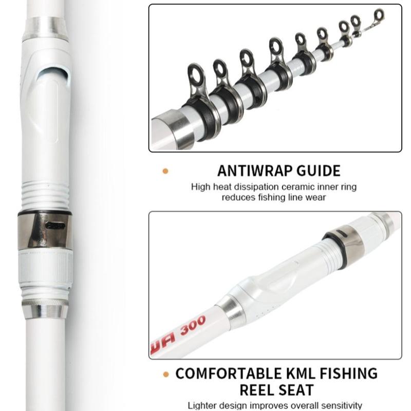 Telescopic Rock Fishing Rod, Spinning Carbon Fiber FRP Pesca Carp Feeder, Super Short Travel Portable Pole Tackle, Fishing Accessories