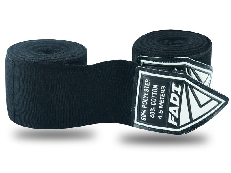 Fadi Sports Semi-Elastic Handwraps for Better Grip - Black Mexican Handwrap for Boxing and MMA