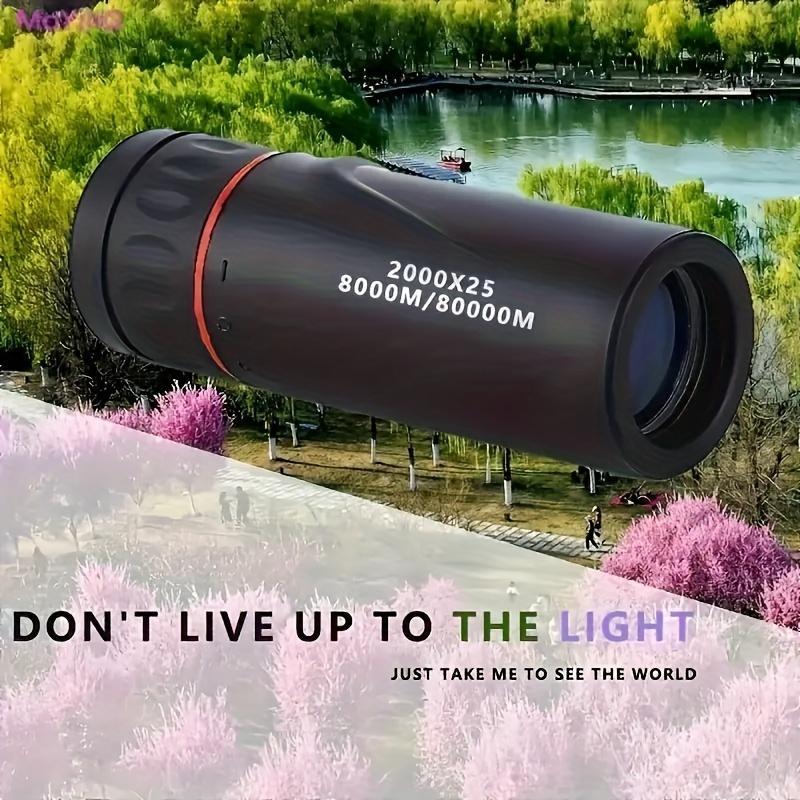 Portable Monocular Telescope, 2000x25 High Definition Magnification Monocular Telescope, Outdoor Camping & Hunting & Travel & Fishing Telescope