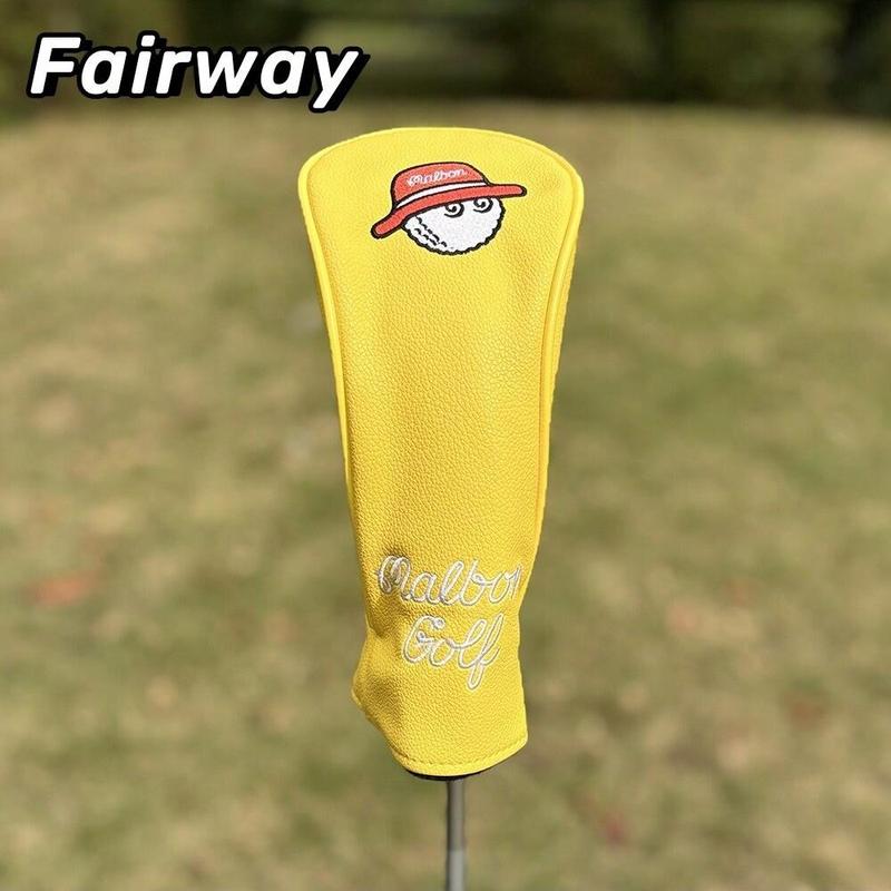 Golf Club Head Cover, Waterproof Pu Leather Golf Club Head Protector, Golf Accessories for Driver & Fairway & Hybrid, Golf Gift for Men & Women