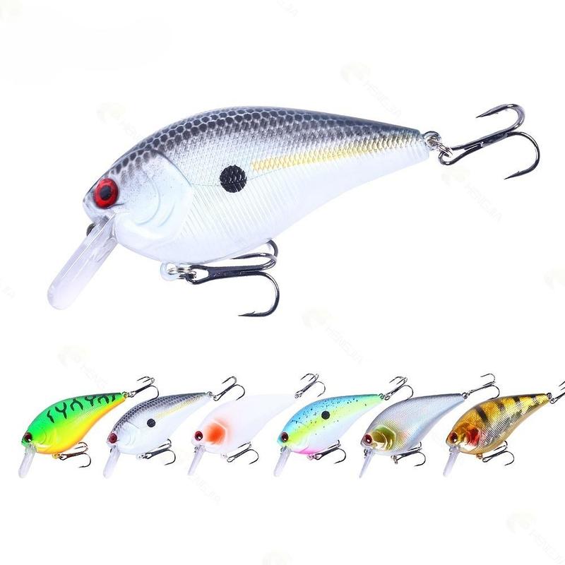 Artificial Fishing Lure, 6 Counts Shallow Diving Crankbait Lures, High-quality Artificial Wobbler Hard Baits for Catching More Bass & Pike