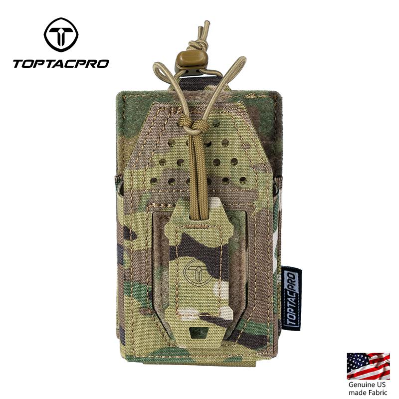 TOPTACPRO Tactica Mini Radio Pouch MOLLE Mag Pouch Walkie-talkie Holder 8524