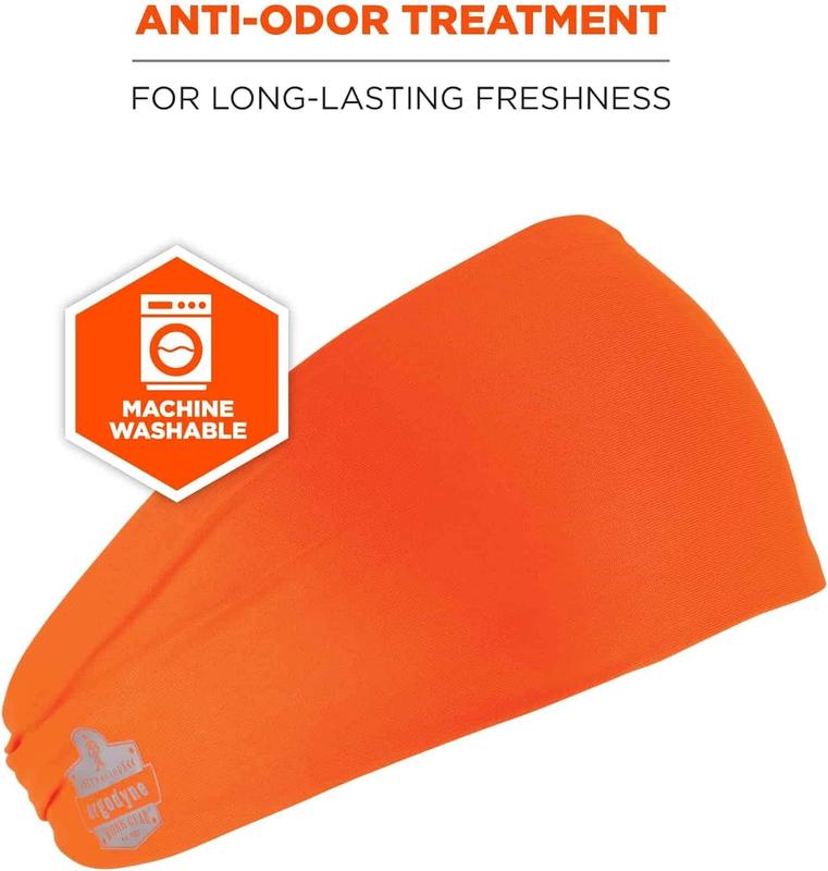 Chill Its 6634 Cooling Headband, Sports Headbands for Men and Women, Moisture Wicking, Orange