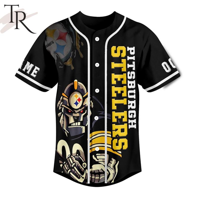 Pitsburgh Steelers Here We Go Baseball Jersey Halloween Horror Movie Characte Shirt, Scarry Movie Shirt, Unisex 3D Top Men Shirt, Halloween Gifts