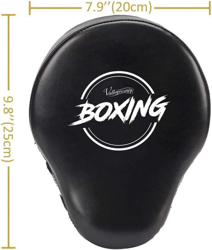 Valleycomfy Boxing Curved Focus Punching Mitts- Leatherette Training Hand Pads