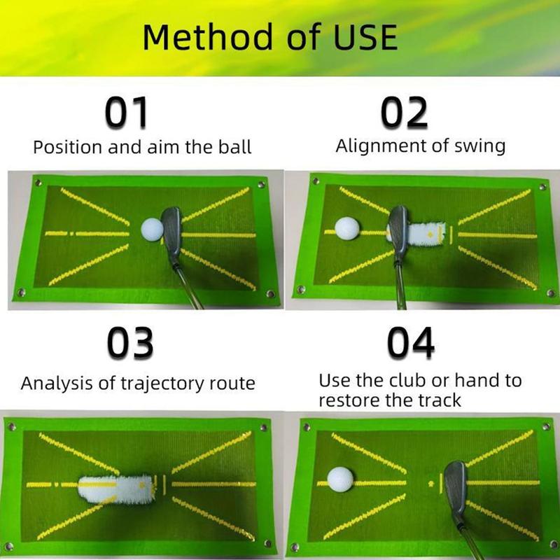 Golf Training Mat, 1 Count Golf Swing Practice Pad, Swing Detection Batting Mat, Indoor Outdoor Golf Training Equipment