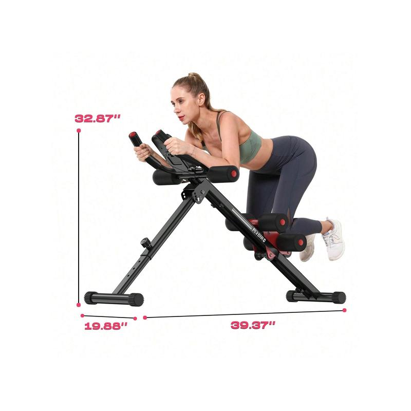 Core & Abdominal Trainers AB Workout Machine Home Gym Strength Training Ab Cruncher Foldable Fitness Equipment