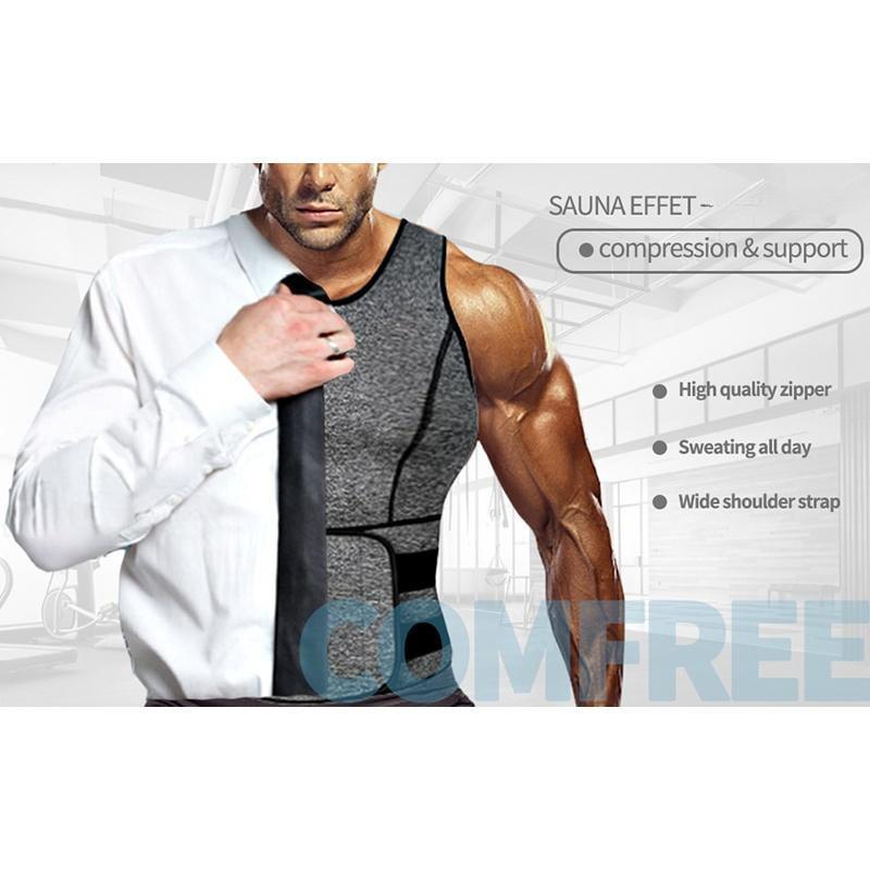 Waist Trainer for Men Sweat Belt Tummy Control Body Shaper Workout Tops