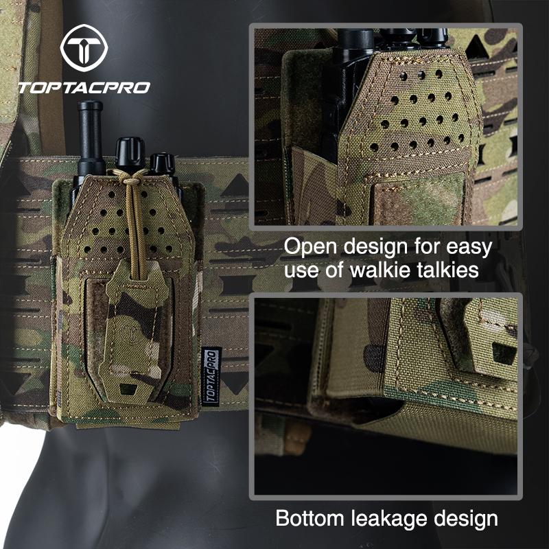 TOPTACPRO Tactica Mini Radio Pouch MOLLE Mag Pouch Walkie-talkie Holder 8524