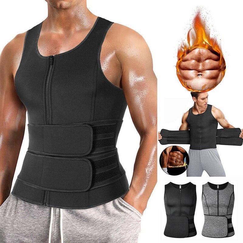 Waist Trainer for Men Sweat Belt Tummy Control Body Shaper Workout Tops