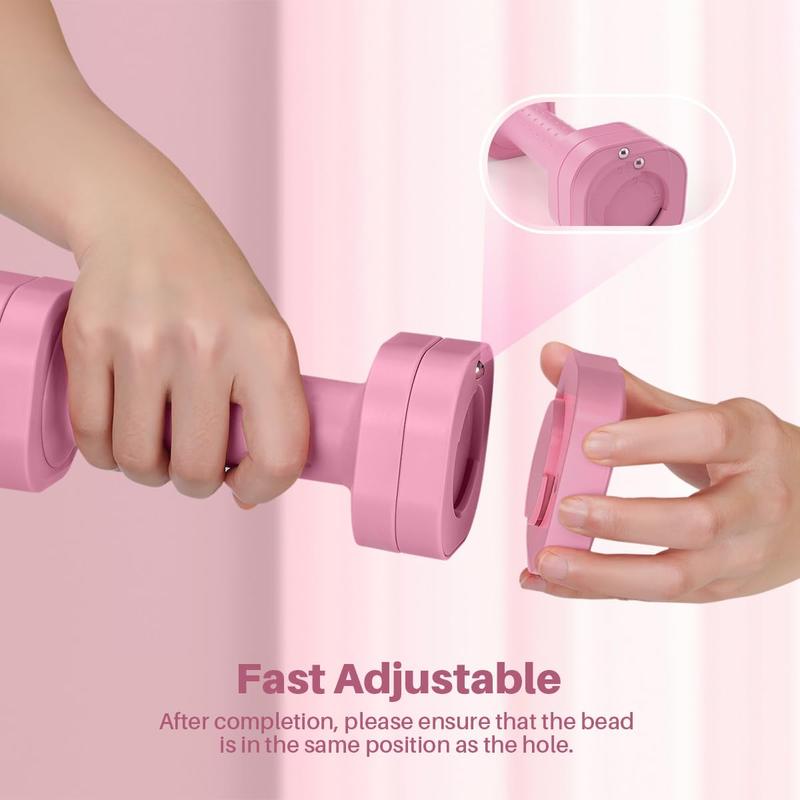 Adjustable Dumbbell Set of 2, 4 in 1 Free Weights Dumbbells Set for Women, Hand Weights for Women at Home, Each 2lb 3lb 4lb 5lb with TPU Soft Rubber Handle for Home Gym Exercise Training Pink