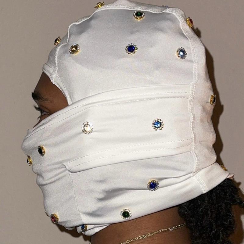 Ice white ski mask