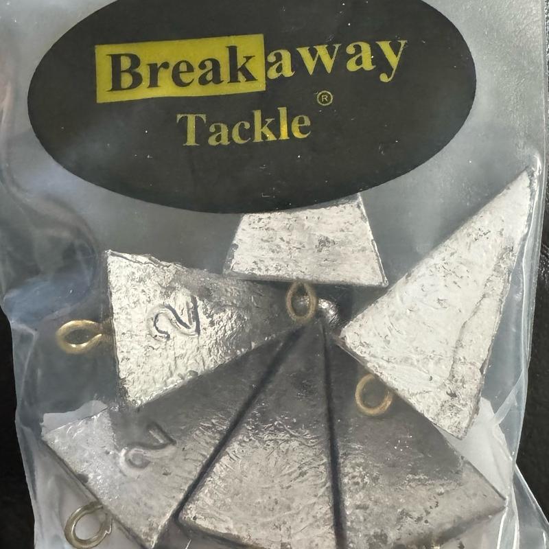 Breakaway Tackle 2 oz pyramid sinker, 6 pack pyramid sinkers