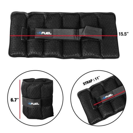 Fuel Pureformance Adjustable Wrist Ankle Weights, 5-Pound Pair (10 lb total)