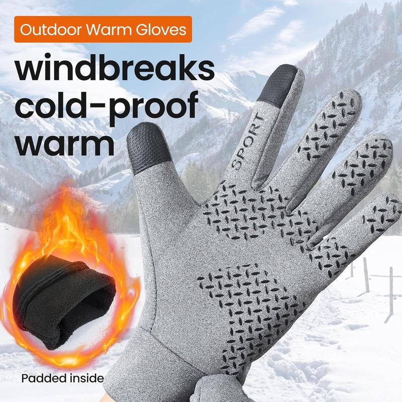 Men's and Women's Winter Windproof  Warm Touch Screen Gloves for Fitness Running Cycling