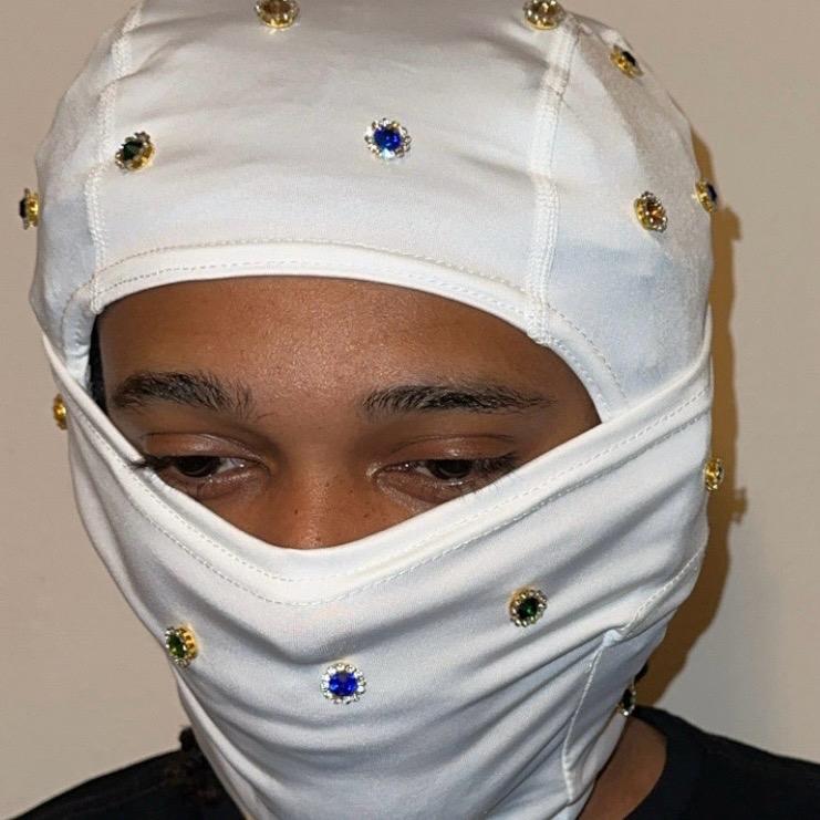 Ice white ski mask