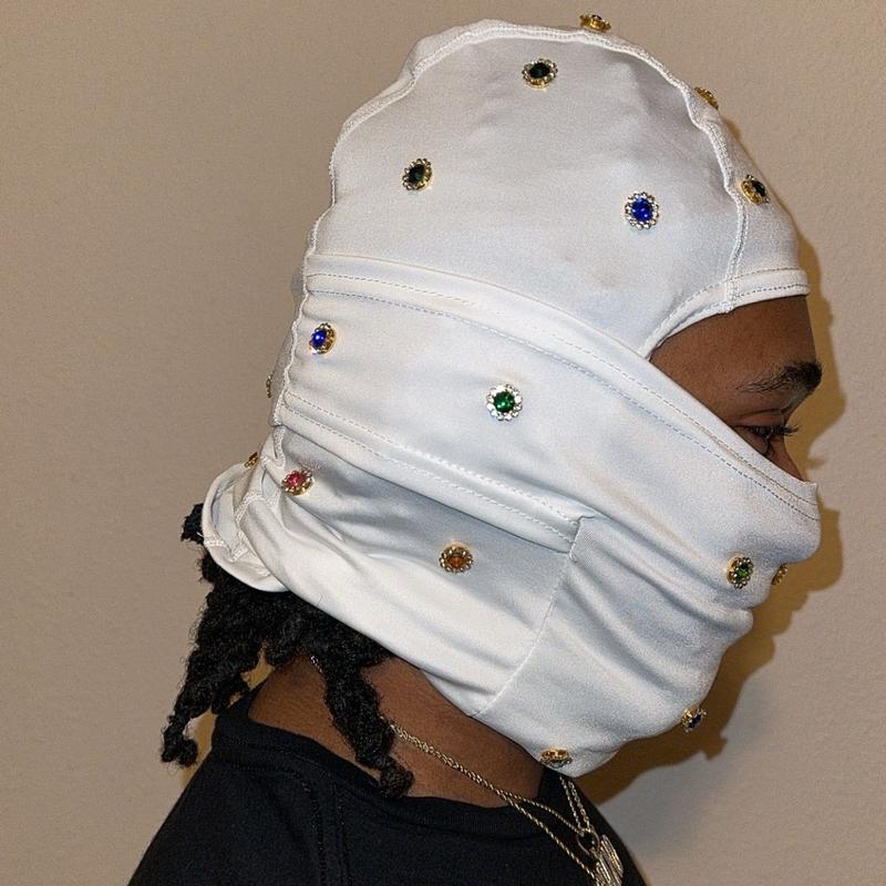 Ice white ski mask