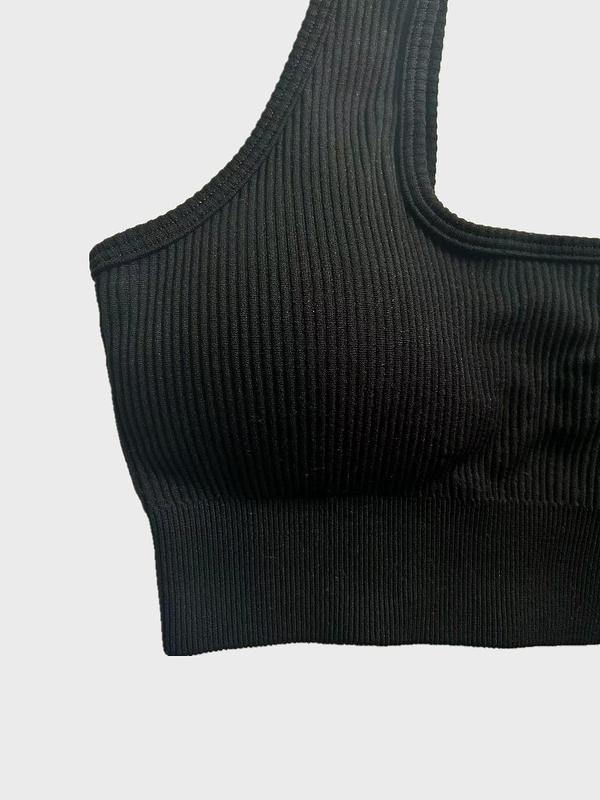 Women's Solid Backless Sports Vest, Workout Tops, Breathable Comfortable Square Neck Sports Top for Yoga Gym Workout, Ladies Gym Tops Sportswear for All Seasons