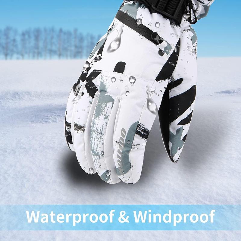 Ski Gloves, Waterproof Snow Gloves -30℉ Winter Gloves for Cold Weather Touchscreen Snowboard Gloves Warm for Men Women