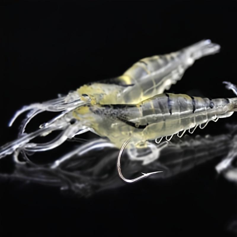 Artificial Shrimp Fishing Lure, 10pcs set Random Color Slow Sinking Soft Bait, Lifelike Bass Fishing Lure for Saltwater and Freshwater