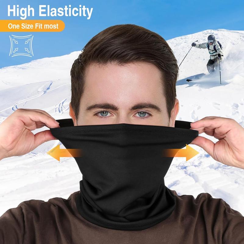 2 Pack Winter Neck Gaiter Warmer for Men&Women,Windproof Face Cover Fleece Face Mask Scarf for Cold Weather Sport