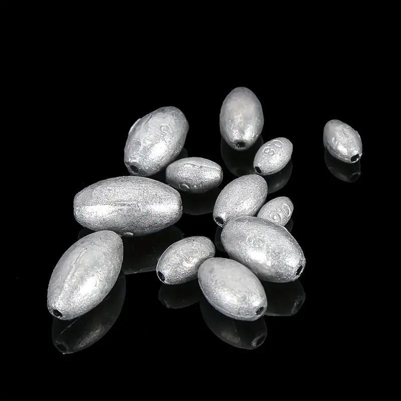 Egg Shaped Fishing Sinker, 20pcs Olive Shape Sinker Weight, Casting for Fishing Bottom Fishing Tackle, Fishing Sinker Weights for Freshwater Saltwater