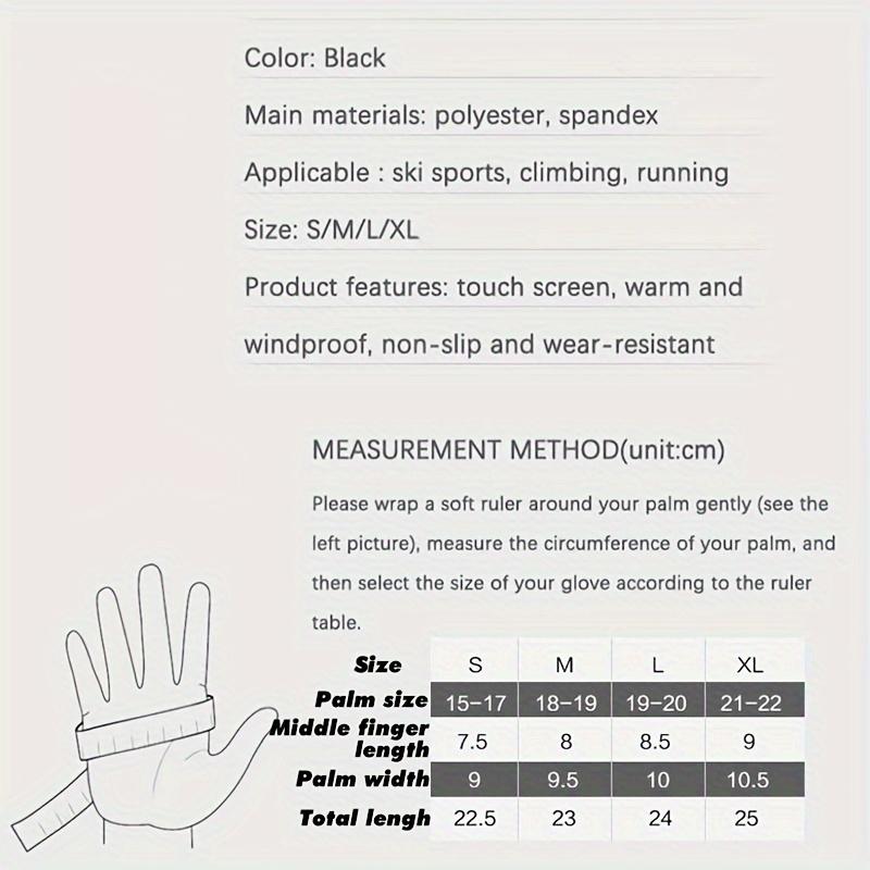 1 Pair of Ximaxa Men'S Thermal Winter Gloves, Waterproof Windproof Full Finger Sporty Gloves with Touchscreen, Non-Slip Wear-Resistant Polyester Knit Fabric for Skiing, Running, Cycling