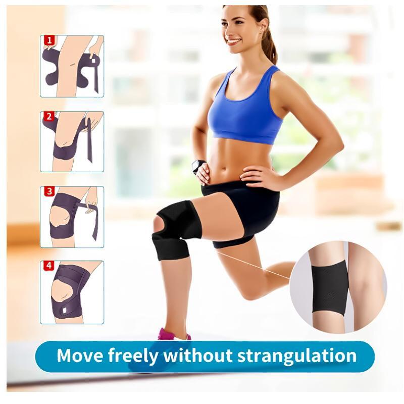 Adjustable Knee Support (1 Count), Breathable Knee Straps, Sports Protective Gear for Men & Women