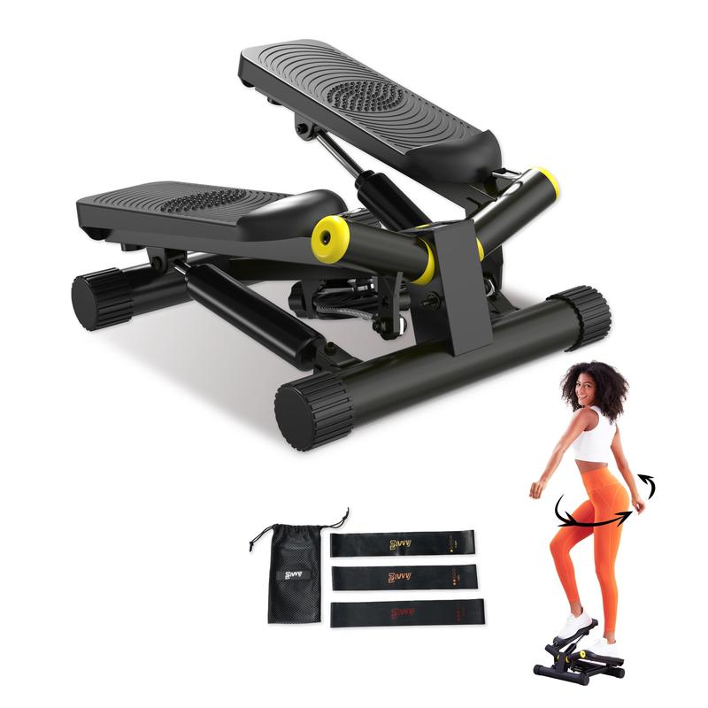 Ziwwvy Steppers for Exercises, Twisting Stepper for butt Lifting with Resistance Bands and 330Lbs Weight for Home and Office Use with LCD Monitor and Dual Hydraulic Fitness System to Sharping waist