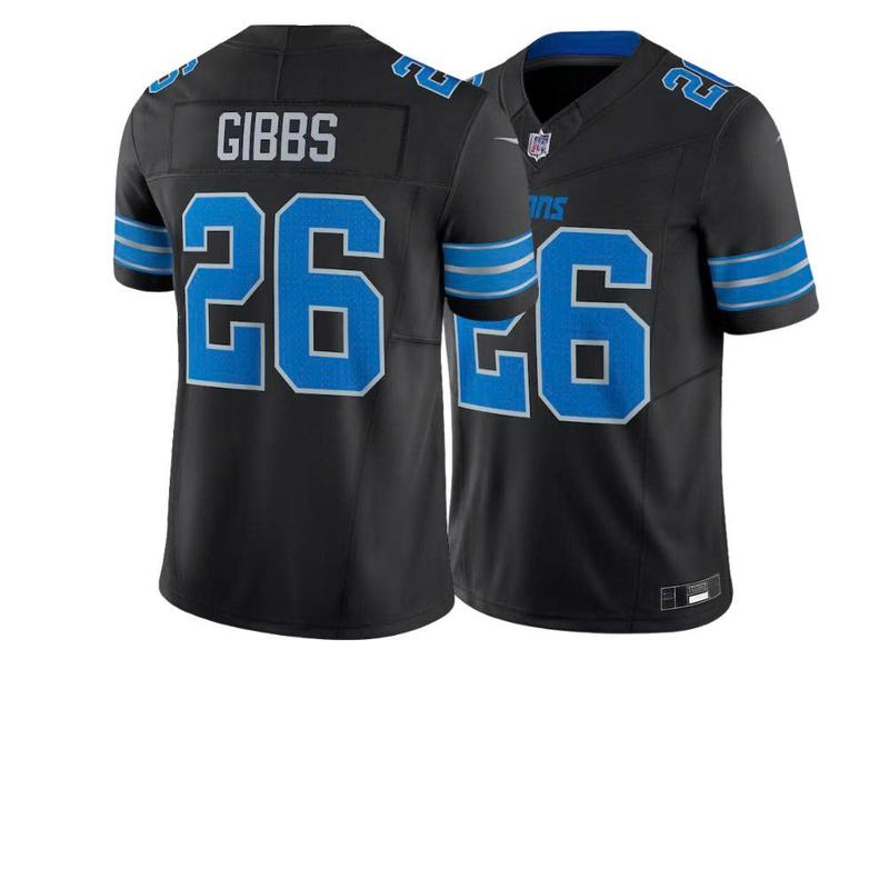 Men's Gibbss #26 Black Detroitt Lionss Limited Jersey, home jersey, fan football jersey sports  merchandise, gift for him, gift for birthday S-5XL