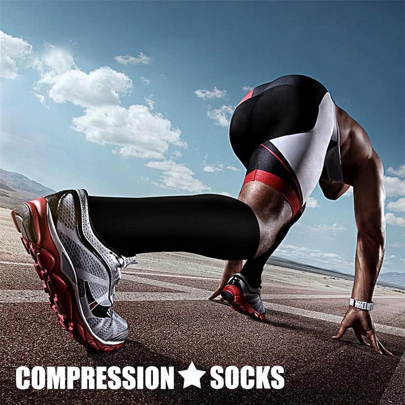 3 Pairs Compression Socks for Women & Men - Best for Running Athletic Cycling - 15-20 mmHg