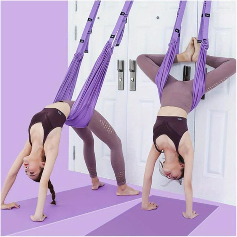 1pc Adjustable Aerial Yoga Strap, Yoga Swing Hammock for Stretching, Leg Pressing, Ballet, Dance, Gymnastics Training